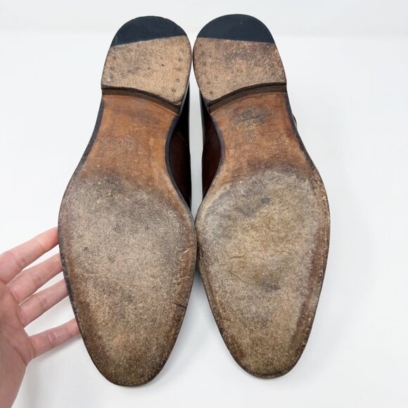 Meermin Brown Leather Oxford Cap Toe Dress Shoes Men's Size 11.5 Made in Spain - Picture 7 of 10